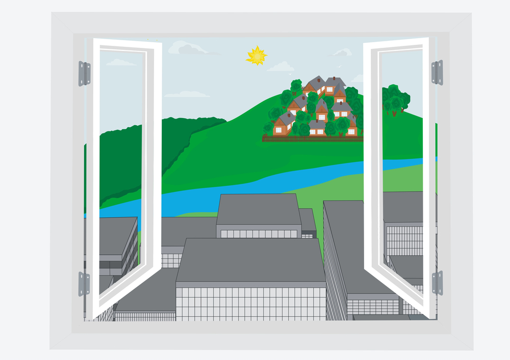 Da janela do apartamento